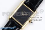 Tank Louis Cartier Large YG 33.7mm DRF 1:1 Best Edition Black Dial on Black Leather Strap Swiss Quartz - Image 9