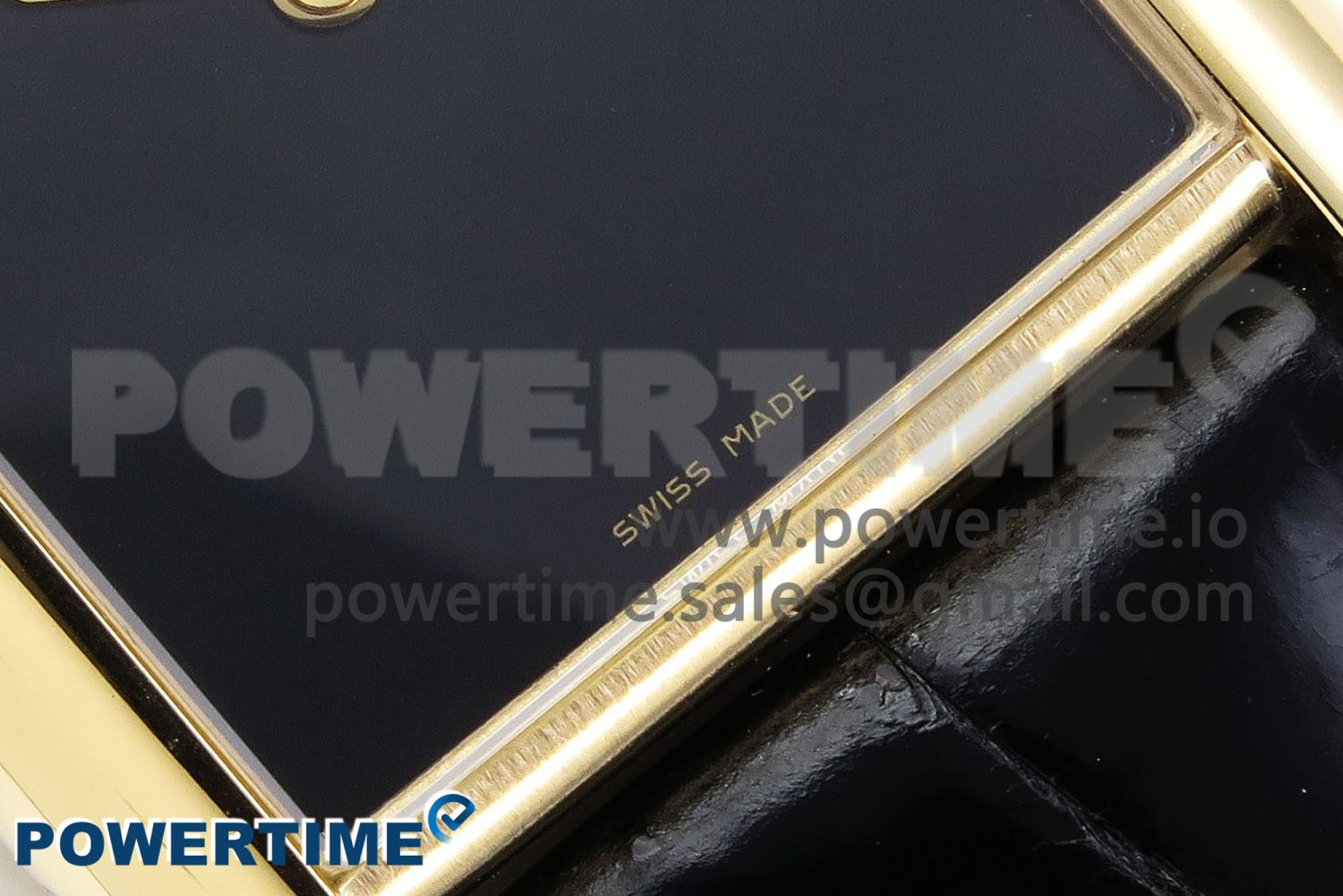 Tank Louis Cartier Large YG 33.7mm DRF 1:1 Best Edition Black Dial on Black Leather Strap Swiss Quartz - Image 12