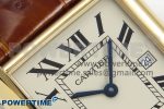 Tank Must Small YG 29mm DRF 1:1 Best Edition YG Dial on Brown Leather Strap Swiss Quartz - Image 4