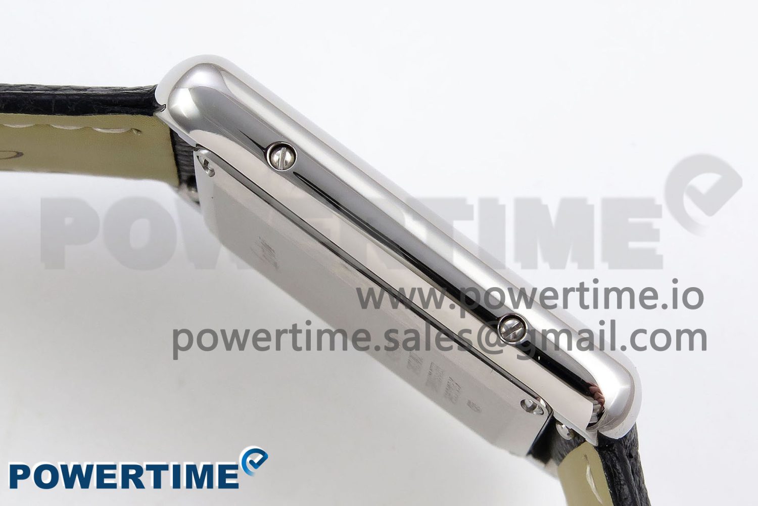 Tank Must Large SS 33.7mm DRF 1:1 Best Edition White Dial on Black Leather Strap Swiss Quartz - Image 7