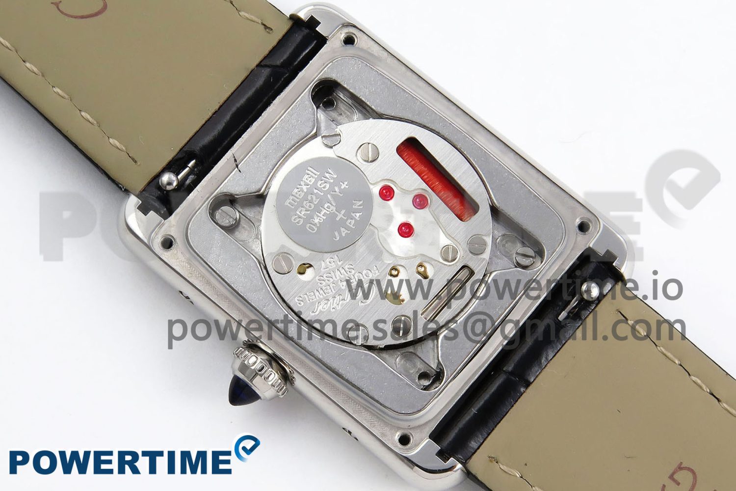 Tank Must Large SS 33.7mm DRF 1:1 Best Edition Black Dial on Black Leather Strap Swiss Quartz - Image 13