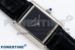 Tank Must Large SS 33.7mm DRF 1:1 Best Edition Black Dial on Black Leather Strap Swiss Quartz - Image 3