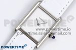 Tank Must Large SS 33.7mm DRF 1:1 Best Edition White Dial on White Leather Strap Swiss Quartz - Image 2