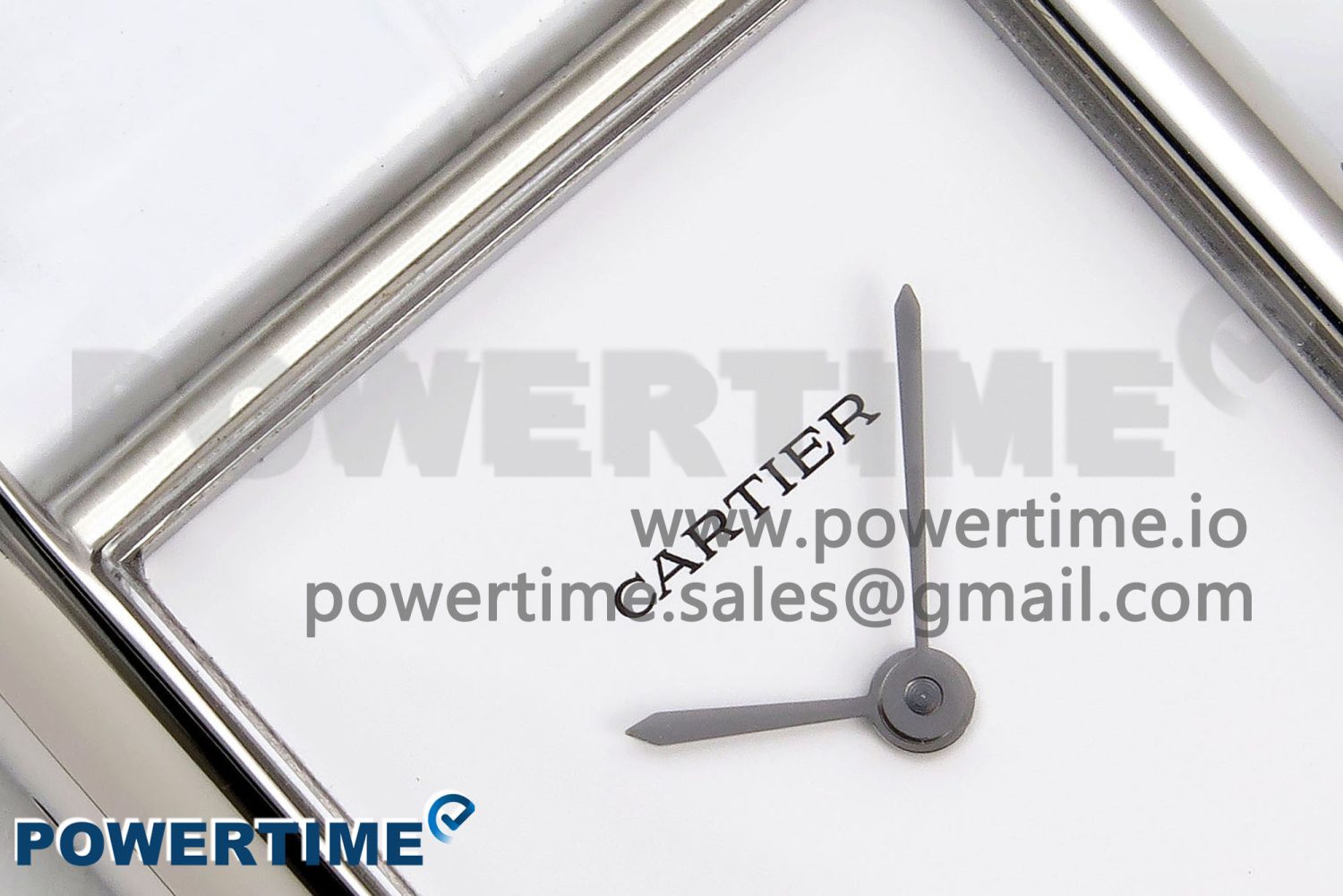 Tank Must Large SS 33.7mm DRF 1:1 Best Edition White Dial on White Leather Strap Swiss Quartz - Image 4