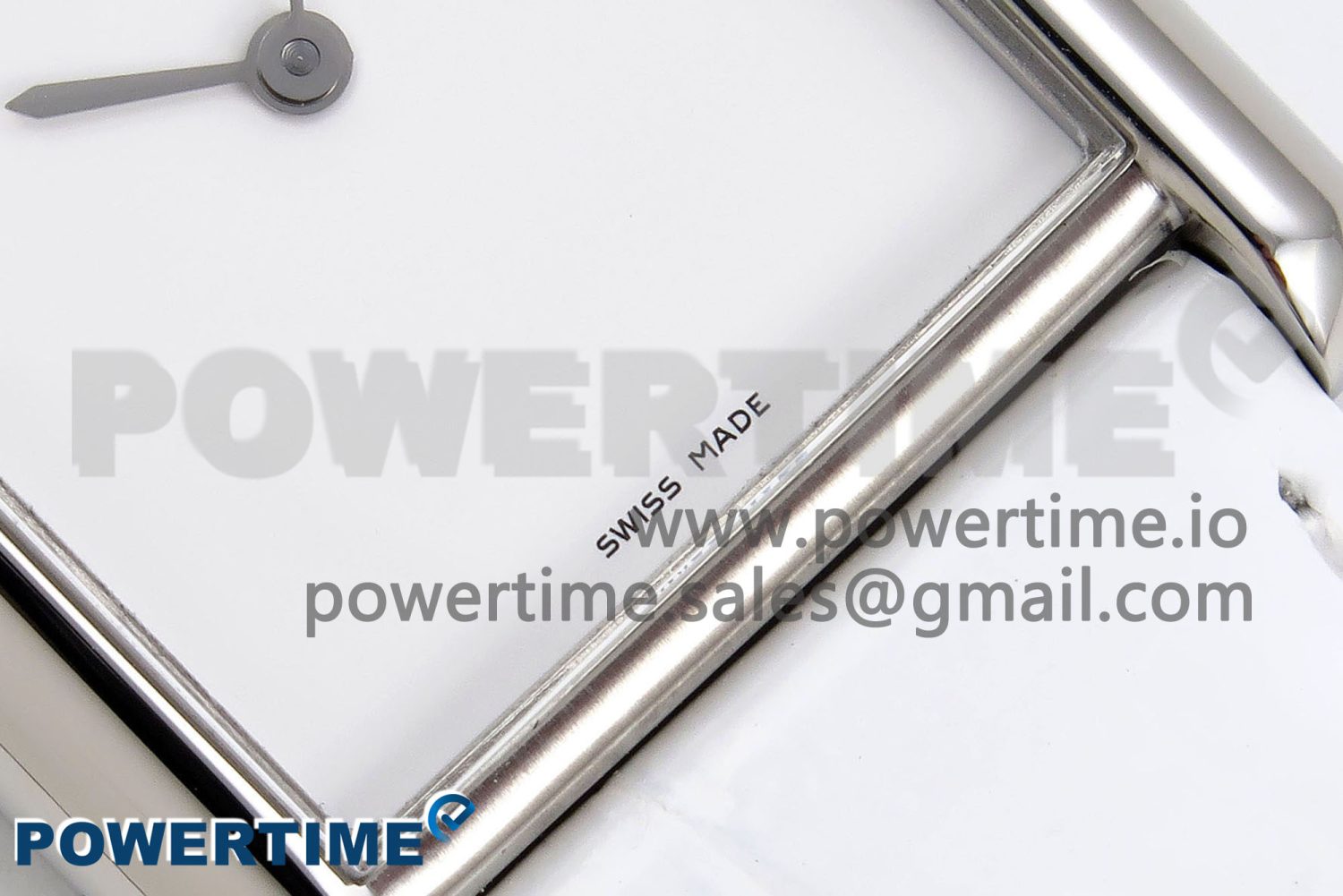 Tank Must Large SS 33.7mm DRF 1:1 Best Edition White Dial on White Leather Strap Swiss Quartz - Image 5