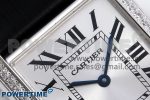 Tank Must Large SS 33.7mm DRF 1:1 Best Edition White Dial on Black Leather Strap Swiss Quartz - Image 4