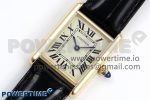 Tank Must Small YG 29mm DRF 1:1 Best Edition YG Dial on Black Leather Strap Swiss Quartz - Image 2