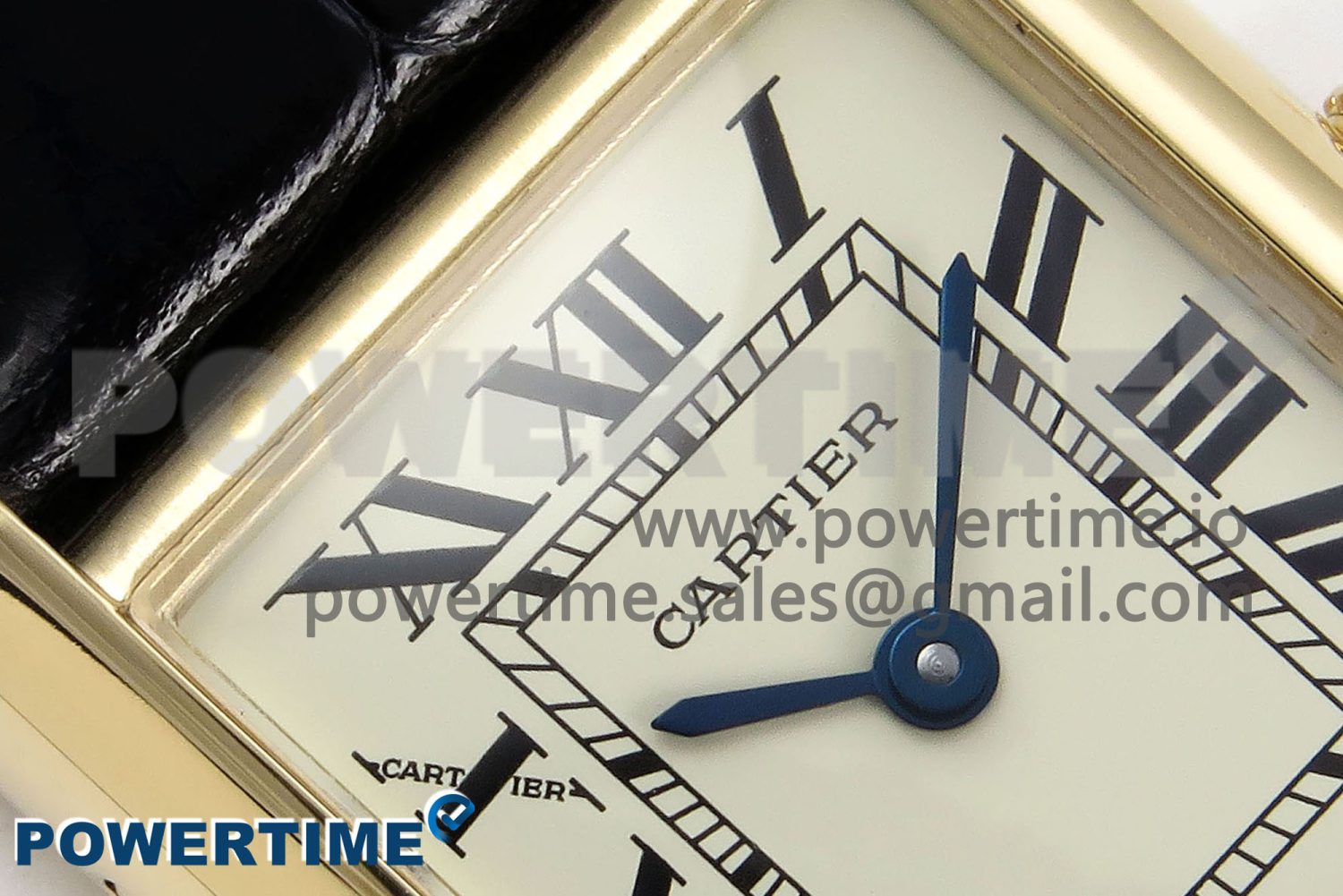Tank Must Small YG 29mm DRF 1:1 Best Edition YG Dial on Black Leather Strap Swiss Quartz - Image 4