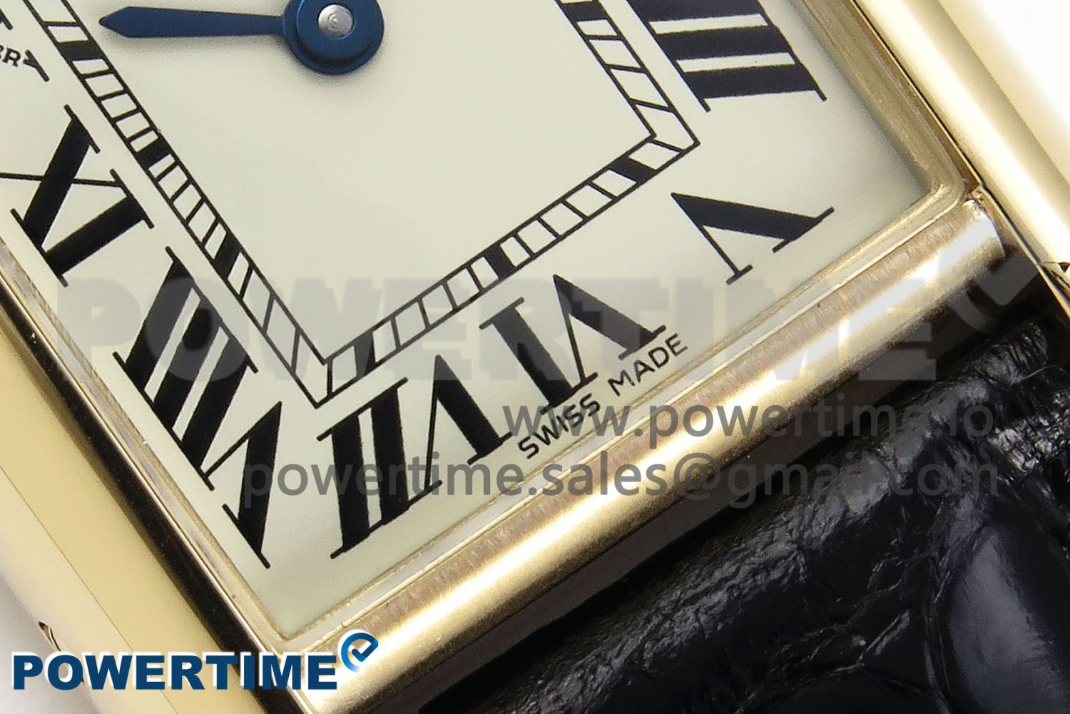 Tank Must Small YG 29mm DRF 1:1 Best Edition YG Dial on Black Leather Strap Swiss Quartz - Image 5