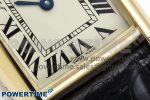 Tank Must Small YG 29mm DRF 1:1 Best Edition YG Dial on Black Leather Strap Swiss Quartz - Image 5