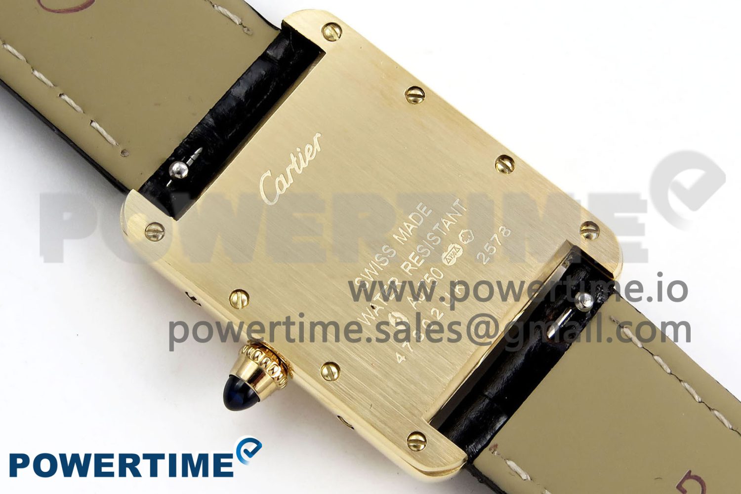 Tank Must Small YG 29mm DRF 1:1 Best Edition YG Dial on Black Leather Strap Swiss Quartz - Image 8