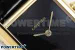 Tank Louis Cartier Small YG 29mm DRF 1:1 Best Edition Black Dial on Black Leather Strap Swiss Quartz - Image 4