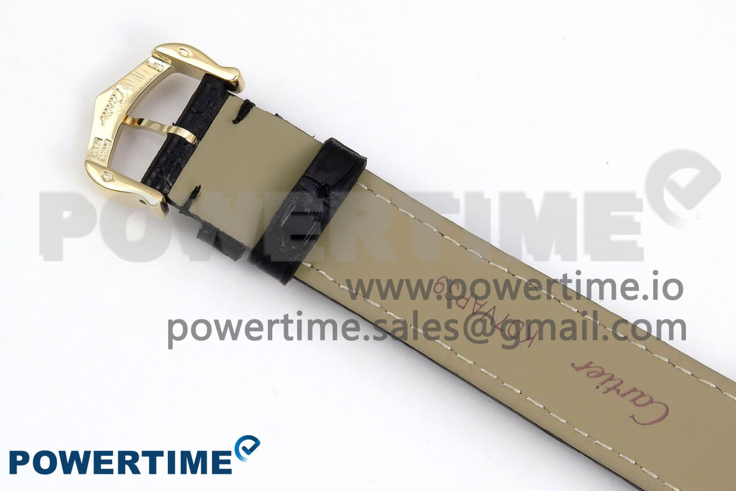 Tank Louis Cartier Small YG 29mm DRF 1:1 Best Edition Black Dial on Black Leather Strap Swiss Quartz - Image 7