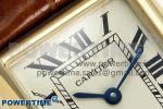 Tank Must Large YG 33.7mm DRF 1:1 Best Edition YG Dial on Brown Leather Strap Swiss Quartz - Image 5
