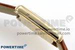 Tank Must Large YG 33.7mm DRF 1:1 Best Edition YG Dial on Brown Leather Strap Swiss Quartz - Image 8