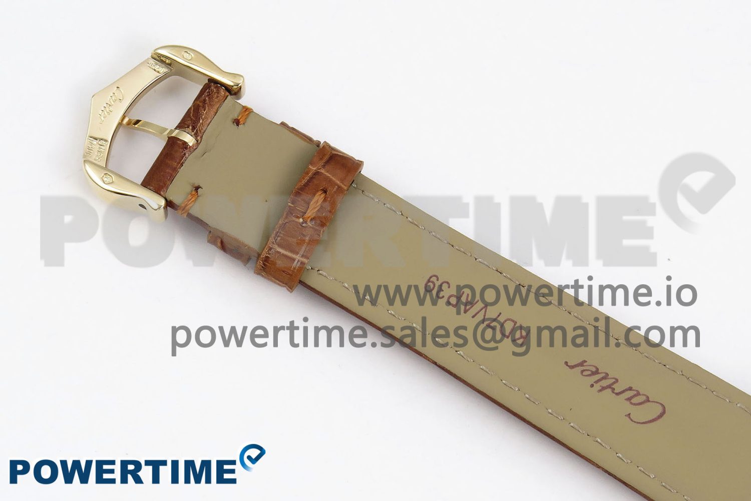 Tank Must Large YG 33.7mm DRF 1:1 Best Edition YG Dial on Brown Leather Strap Swiss Quartz - Image 11