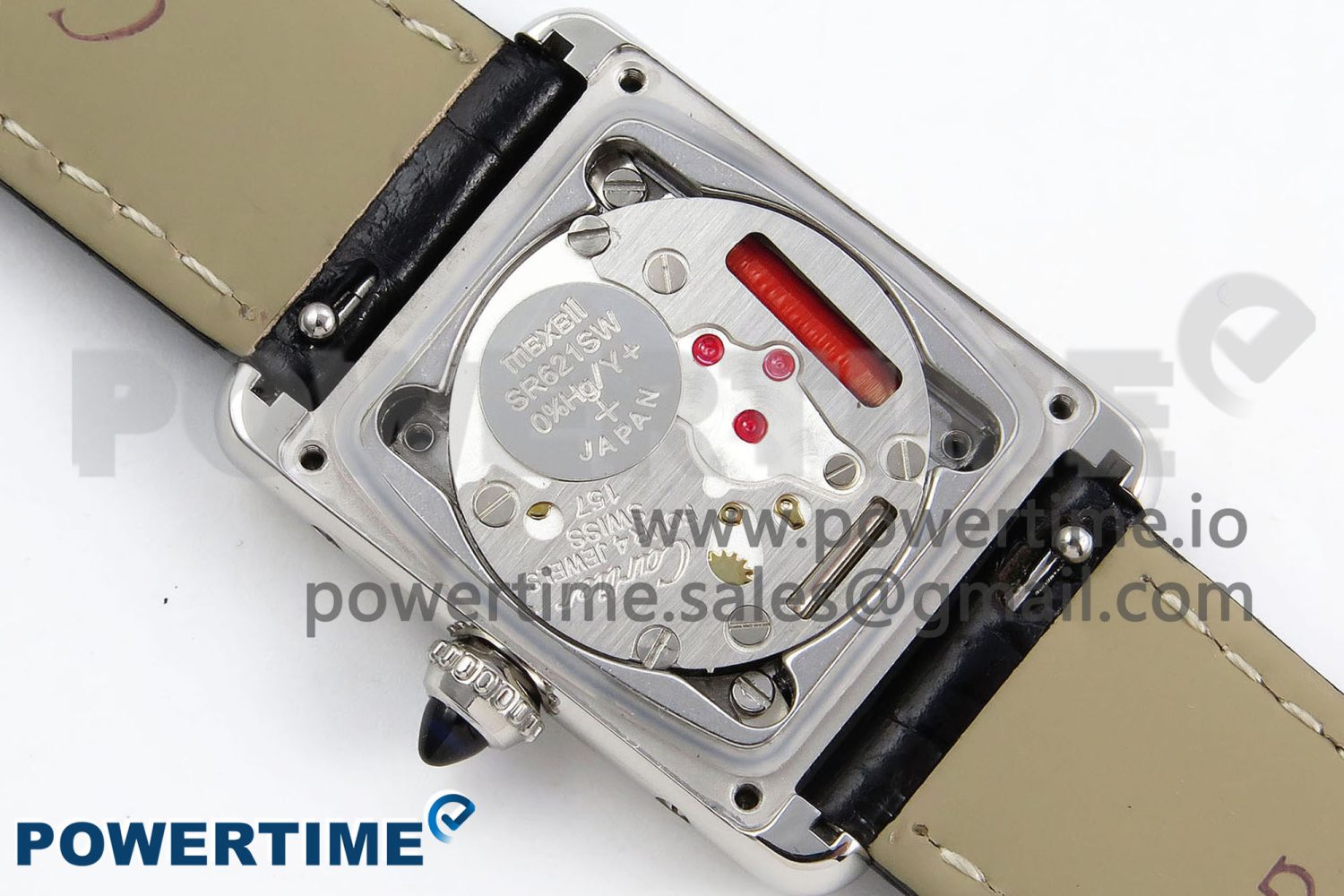 Tank Must Small SS 29mm DRF 1:1 Best Edition Black Dial on Black Leather Strap Swiss Quartz - Image 9