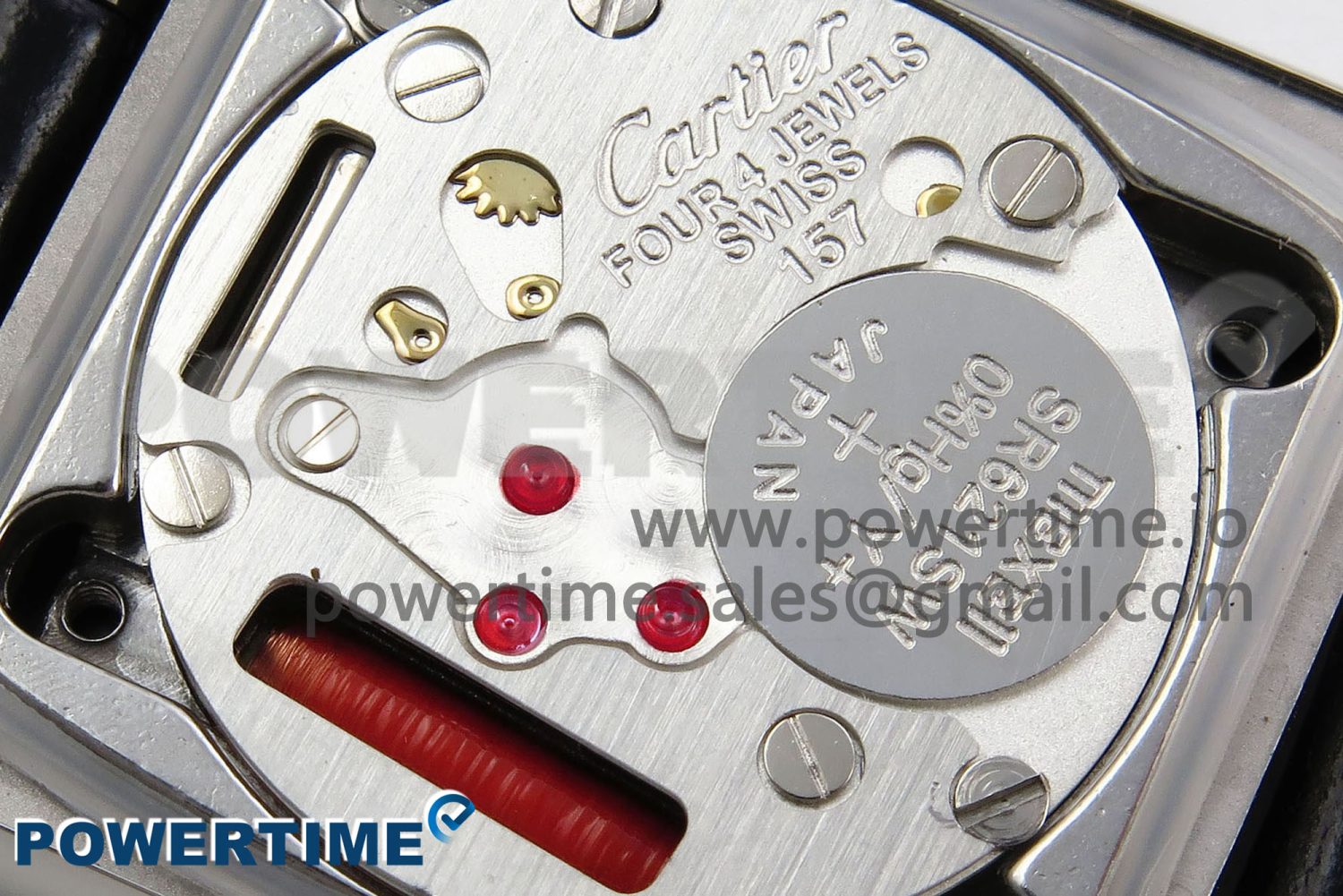 Tank Must Small SS 29mm DRF 1:1 Best Edition White Dial Diamonds Bezel on Black Calfskin Strap Swiss Quartz - Image 11