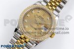 DateJust 36 SS 126283rbr VSF 1:1 Best Edition 904L Steel YG Textured Diamonds Dial on Jubilee Bracelet VS3235 - Image 2