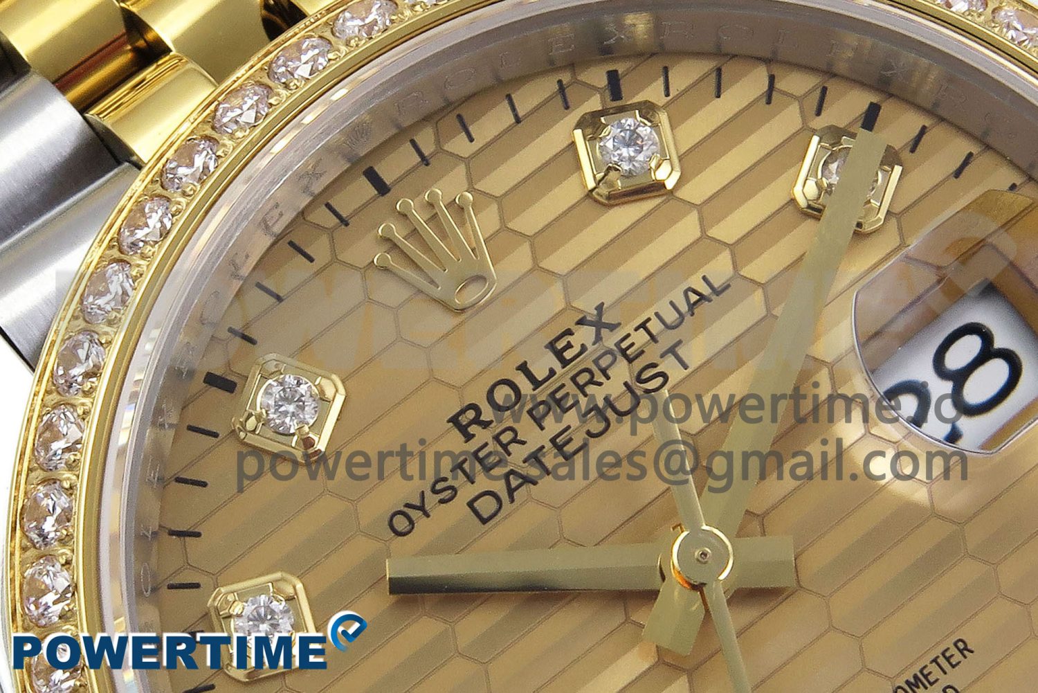 DateJust 36 SS 126283rbr VSF 1:1 Best Edition 904L Steel YG Textured Diamonds Dial on Jubilee Bracelet VS3235 - Image 4