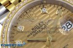 DateJust 36 SS 126283rbr VSF 1:1 Best Edition 904L Steel YG Textured Diamonds Dial on Jubilee Bracelet VS3235 - Image 4