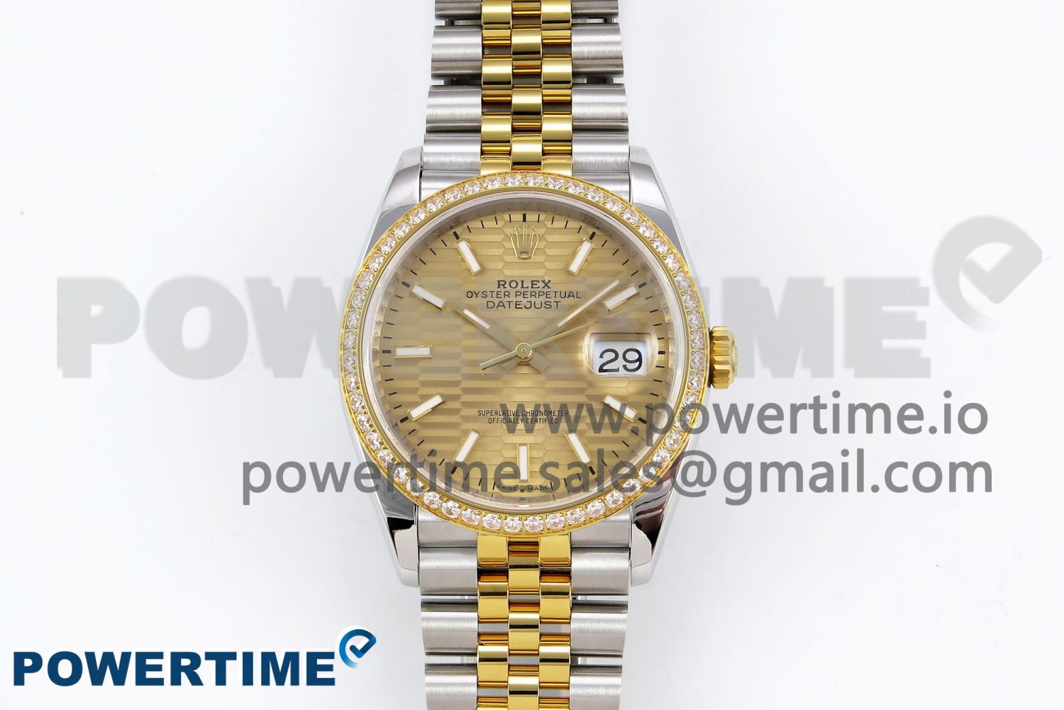 DateJust 36 SS 126283rbr VSF 1:1 Best Edition 904L Steel YG Textured Dial on Jubilee Bracelet VS3235 - Image 1