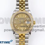DateJust 36 SS 126283rbr VSF 1:1 Best Edition 904L Steel YG Textured Dial on Jubilee Bracelet VS3235