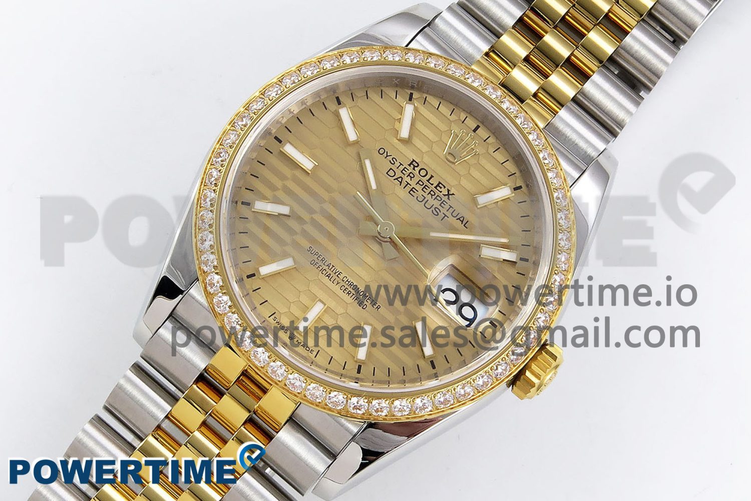 DateJust 36 SS 126283rbr VSF 1:1 Best Edition 904L Steel YG Textured Dial on Jubilee Bracelet VS3235 - Image 2