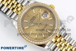 DateJust 36 SS 126283rbr VSF 1:1 Best Edition 904L Steel YG Textured Dial on Jubilee Bracelet VS3235 - Image 3