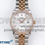 DateJust 36 SS 126281rbr VSF 1:1 Best Edition 904L Steel Silver Textured Dial on Jubilee Bracelet VS3235