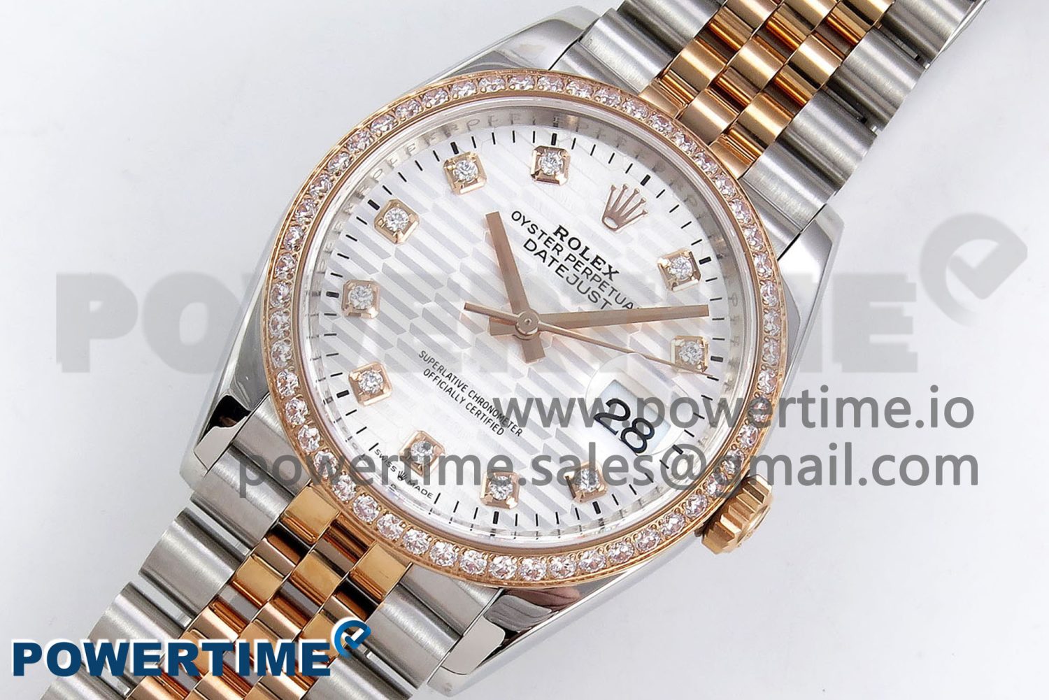 DateJust 36 SS 126281rbr VSF 1:1 Best Edition 904L Steel Silver Textured Dial on Jubilee Bracelet VS3235 - Image 2