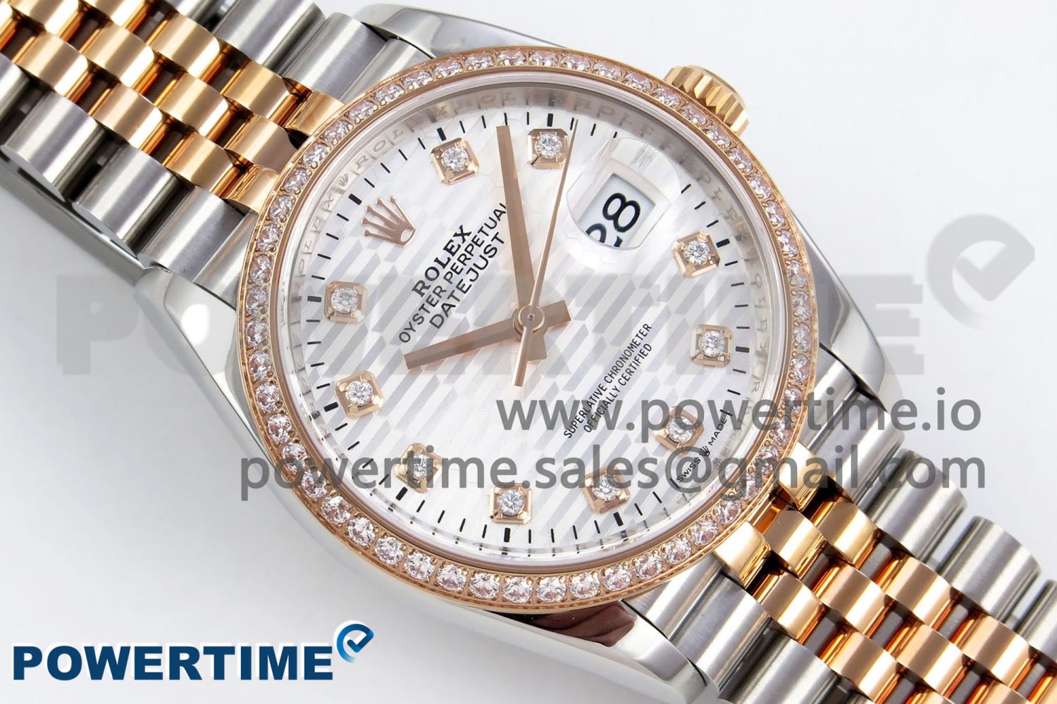 DateJust 36 SS 126281rbr VSF 1:1 Best Edition 904L Steel Silver Textured Dial on Jubilee Bracelet VS3235 - Image 3