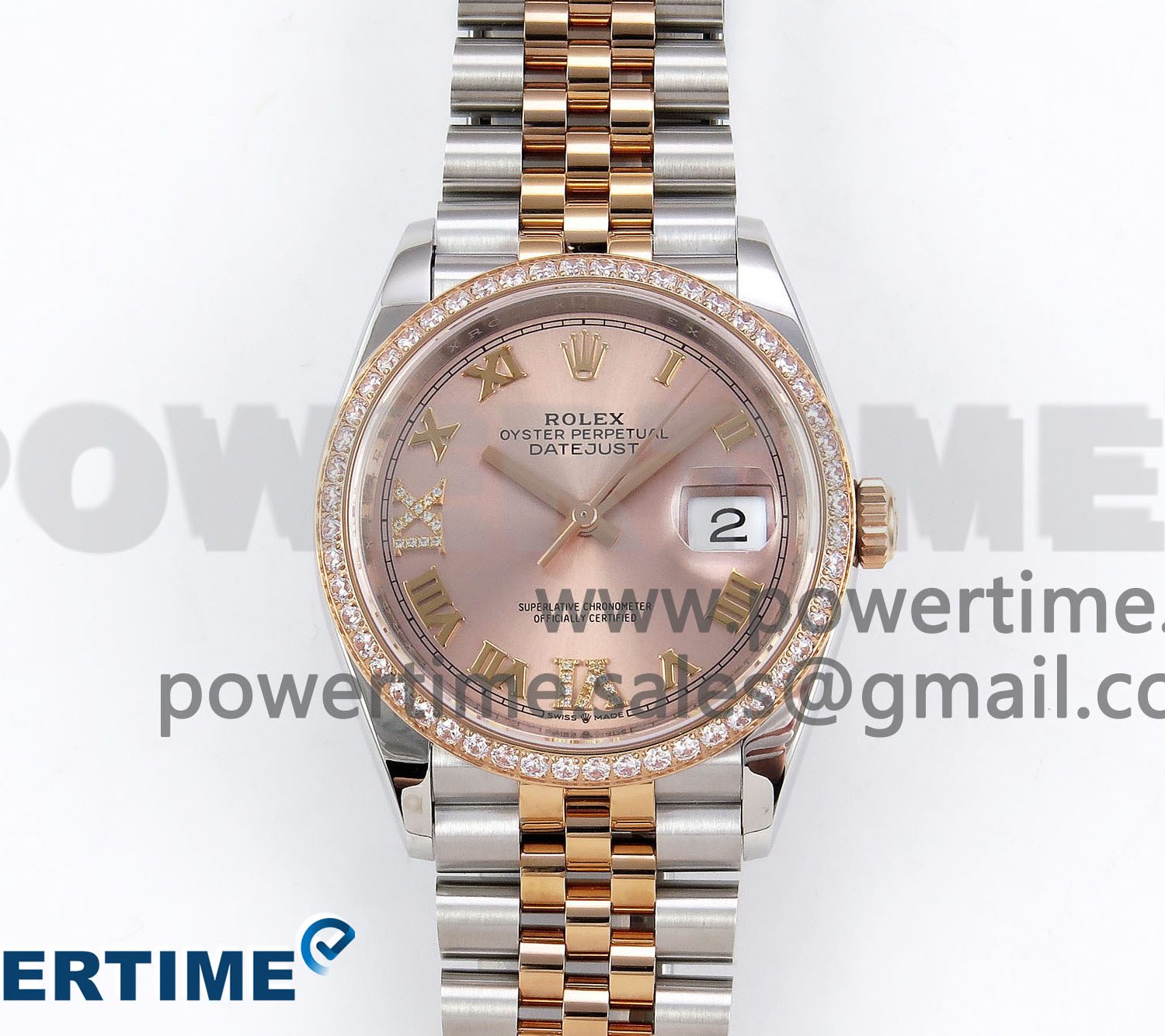 DateJust 36 SS 126281rbr VSF 1:1 Best Edition 904L Steel RG Roman Dial on Jubilee Bracelet VS3235