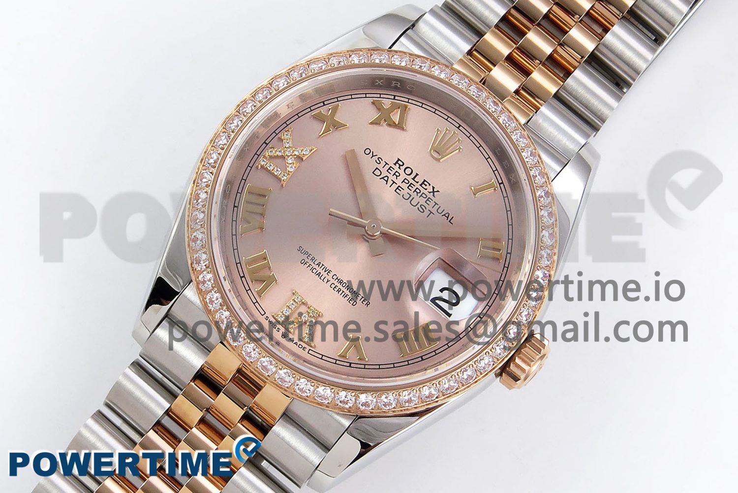 DateJust 36 SS 126281rbr VSF 1:1 Best Edition 904L Steel RG Roman Dial on Jubilee Bracelet VS3235 - Image 2