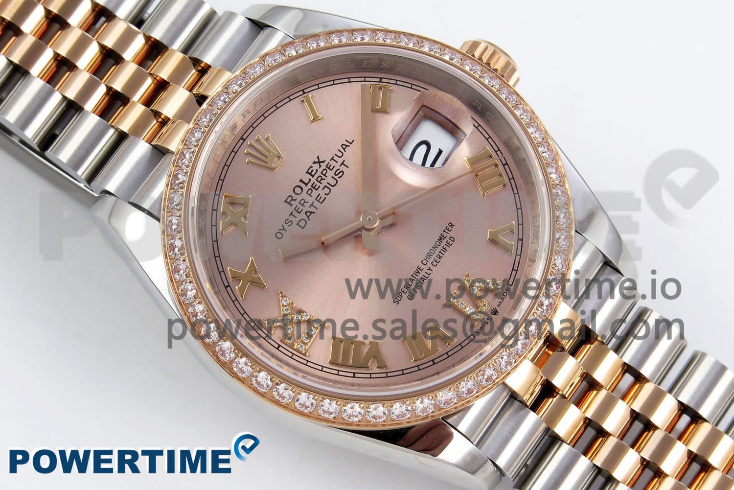 DateJust 36 SS 126281rbr VSF 1:1 Best Edition 904L Steel RG Roman Dial on Jubilee Bracelet VS3235 - Image 3