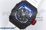 RM035-02 NTPT ZF 1:1 Best Edition Skeleton Dial on White Rubber Strap RMAL1 Super Clone V6 - Image 2