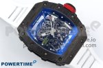 RM035-02 NTPT ZF 1:1 Best Edition Skeleton Dial on White Rubber Strap RMAL1 Super Clone V6 - Image 3