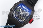 RM035-02 NTPT ZF 1:1 Best Edition Skeleton Dial on Black Rubber Strap RMAL1 Super Clone V6 - Image 2