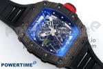RM035-02 NTPT ZF 1:1 Best Edition Skeleton Dial on Black Rubber Strap RMAL1 Super Clone V6 - Image 3