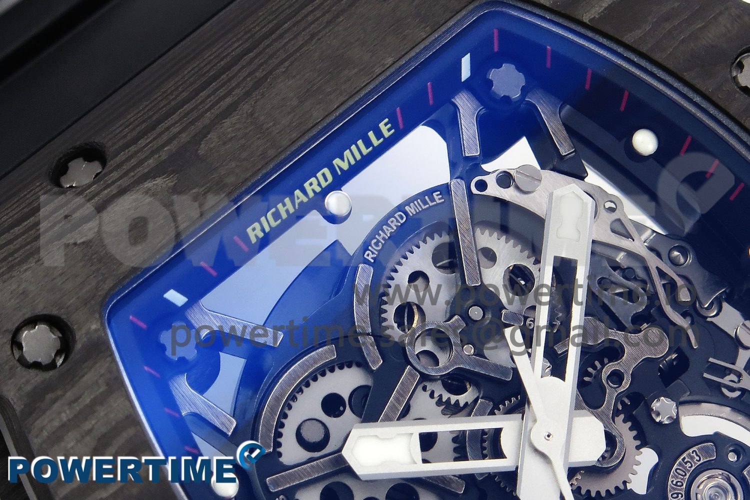 RM035-02 NTPT ZF 1:1 Best Edition Skeleton Dial on Black Rubber Strap RMAL1 Super Clone V6 - Image 4