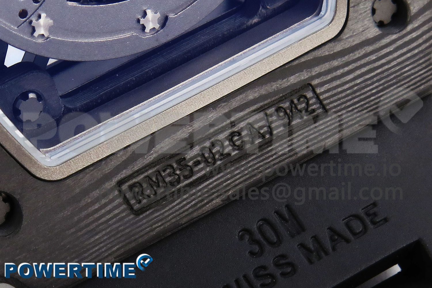 RM035-02 NTPT ZF 1:1 Best Edition Skeleton Dial on Black Rubber Strap RMAL1 Super Clone V6 - Image 11