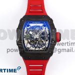 RM035-02 NTPT ZF 1:1 Best Edition Skeleton Dial on Red Rubber Strap RMAL1 Super Clone V6