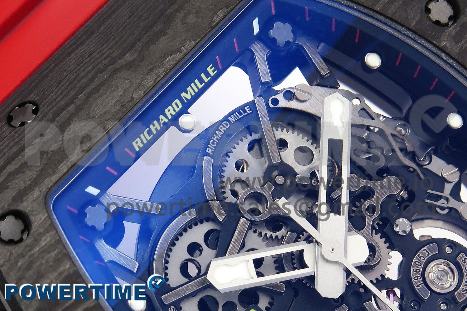 RM035-02 NTPT ZF 1:1 Best Edition Skeleton Dial on Red Rubber Strap RMAL1 Super Clone V6 - Image 4