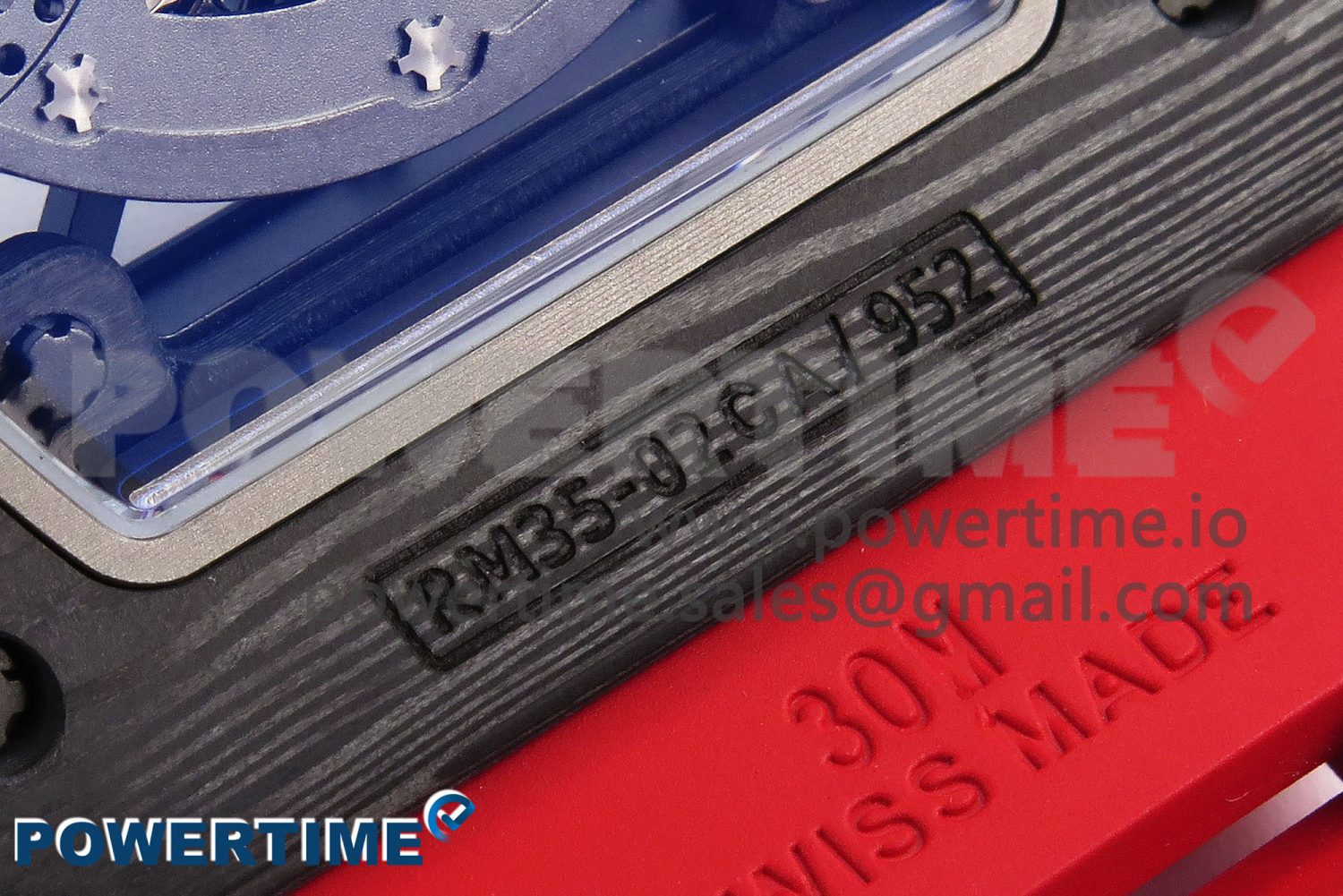 RM035-02 NTPT ZF 1:1 Best Edition Skeleton Dial on Red Rubber Strap RMAL1 Super Clone V6 - Image 11