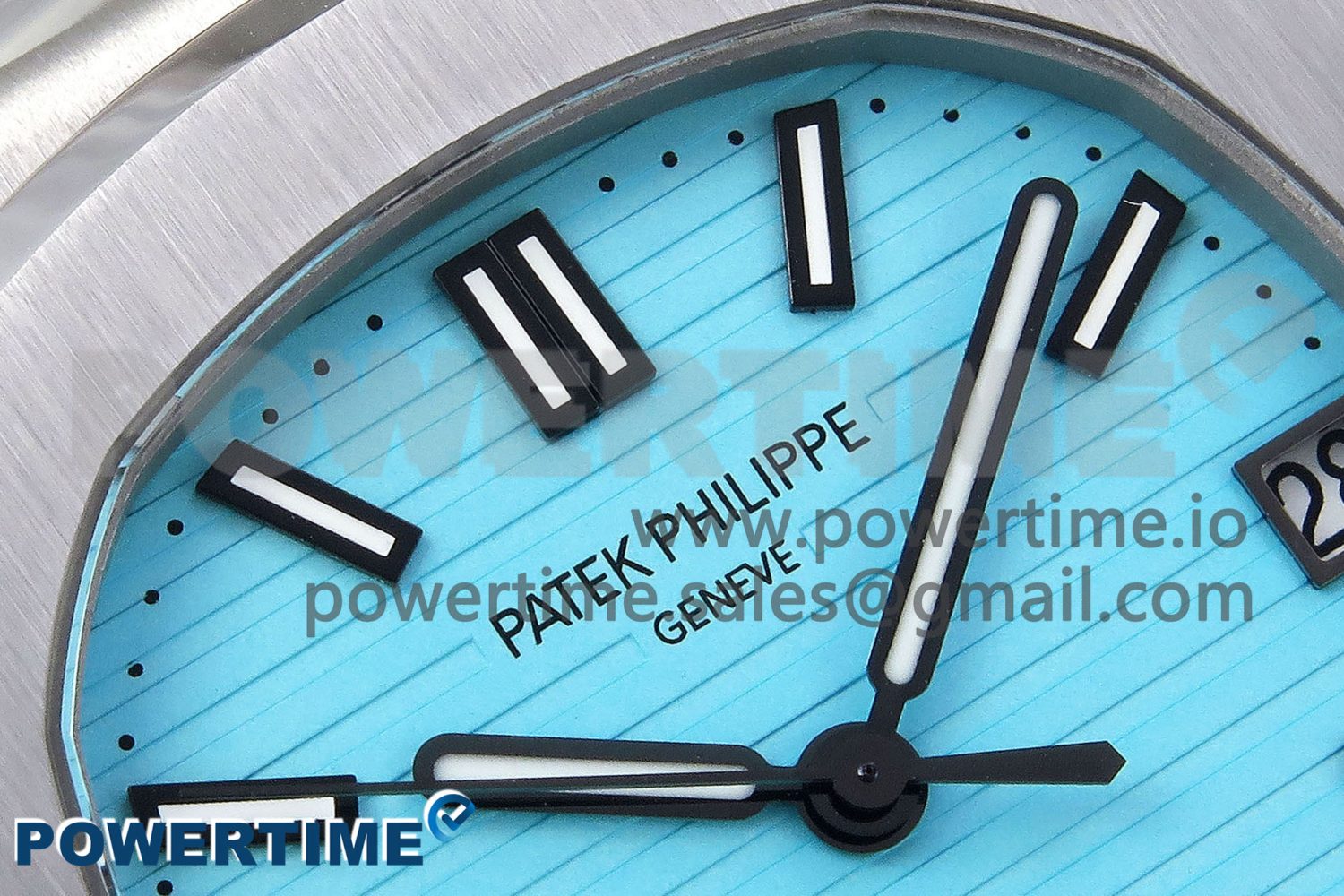 Nautilus 5711/1A-018 PPF 1:1 Best Edition Tiffany Blue Textured Dial on SS Bracelet Super Clone 26-330 V5 - Image 4