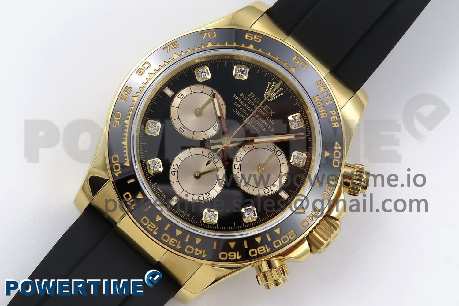 Daytona 126518 QF 1:1 Best Edition Black/YG Diamonds Dial on Oysterflex Strap SH4131 V5 - Image 2