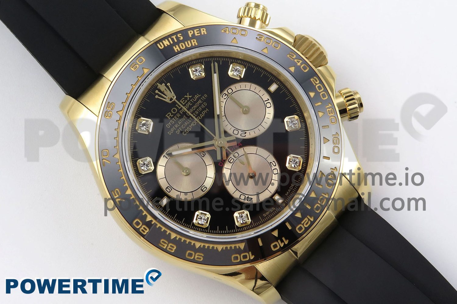 Daytona 126518 QF 1:1 Best Edition Black/YG Diamonds Dial on Oysterflex Strap SH4131 V5 - Image 3