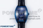 Crazy Hours Blue PVD TWF Best Edition Blue Dial on Blue Leather Strap A23J