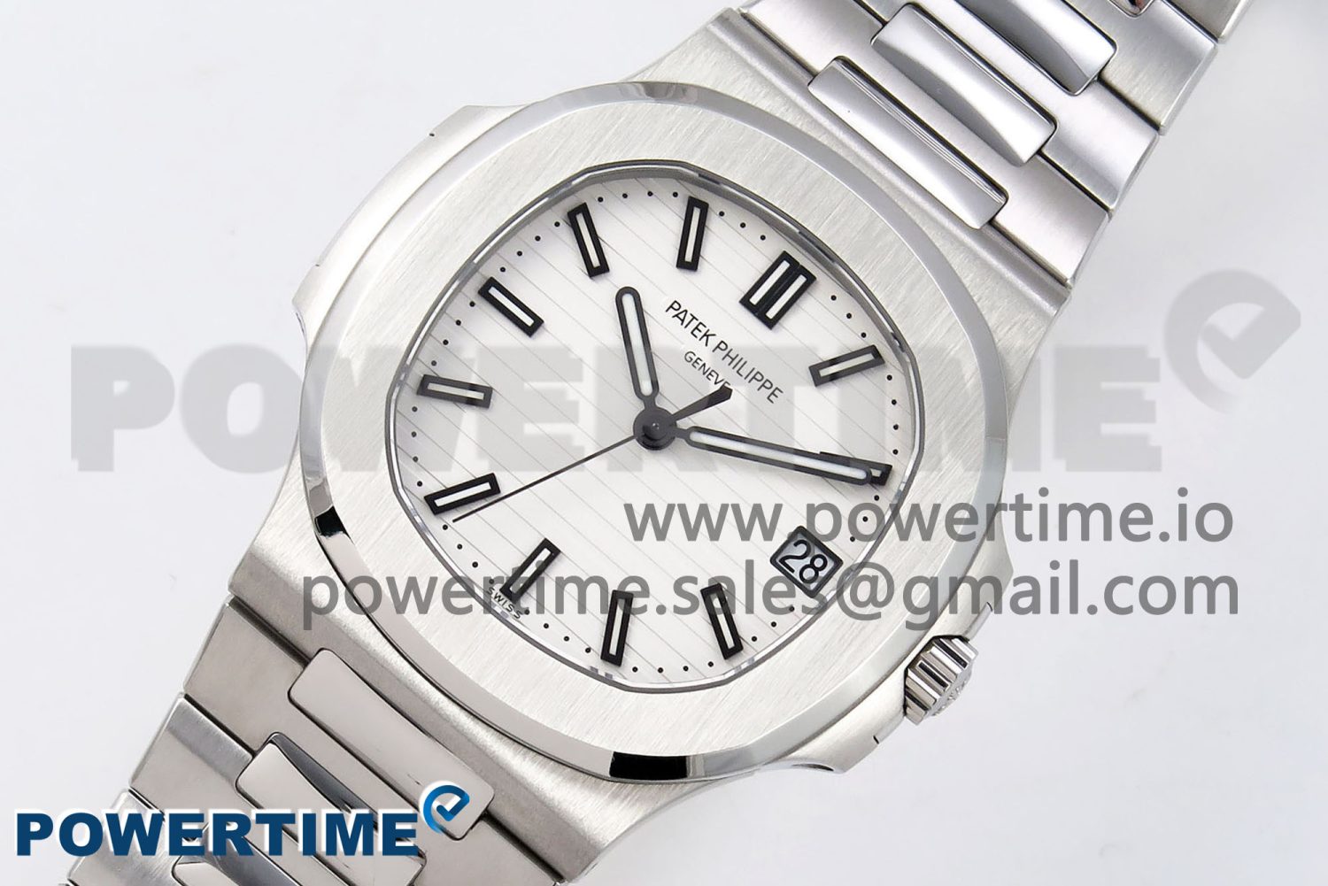 Nautilus 5711/1A-011 PPF 1:1 Best Edition White Textured Dial on SS Bracelet Super Clone 26-330 V5 - Image 2