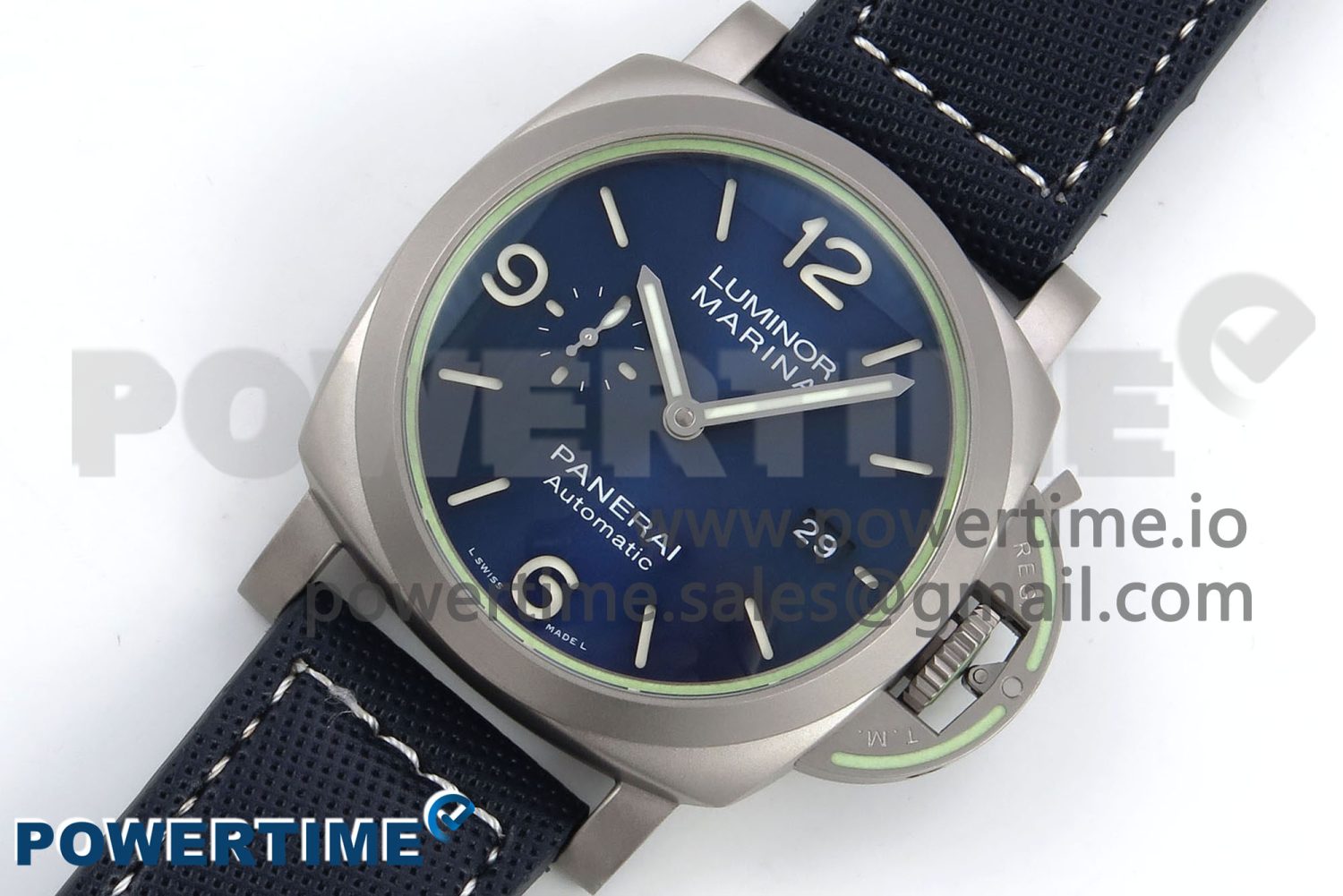 PAM1117 Titanium TTF 1:1 Best Edition Blue Dial on Blue Kevlar Composite Strap P9010 - Image 2